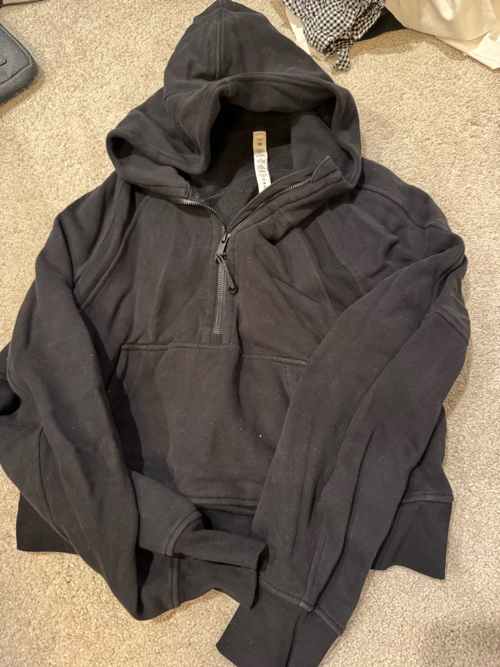 lululemon black scuba hoodie, xs/s